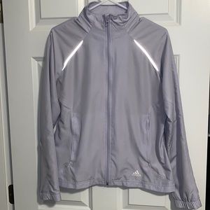 Adidas lavender full zip running jacket size M